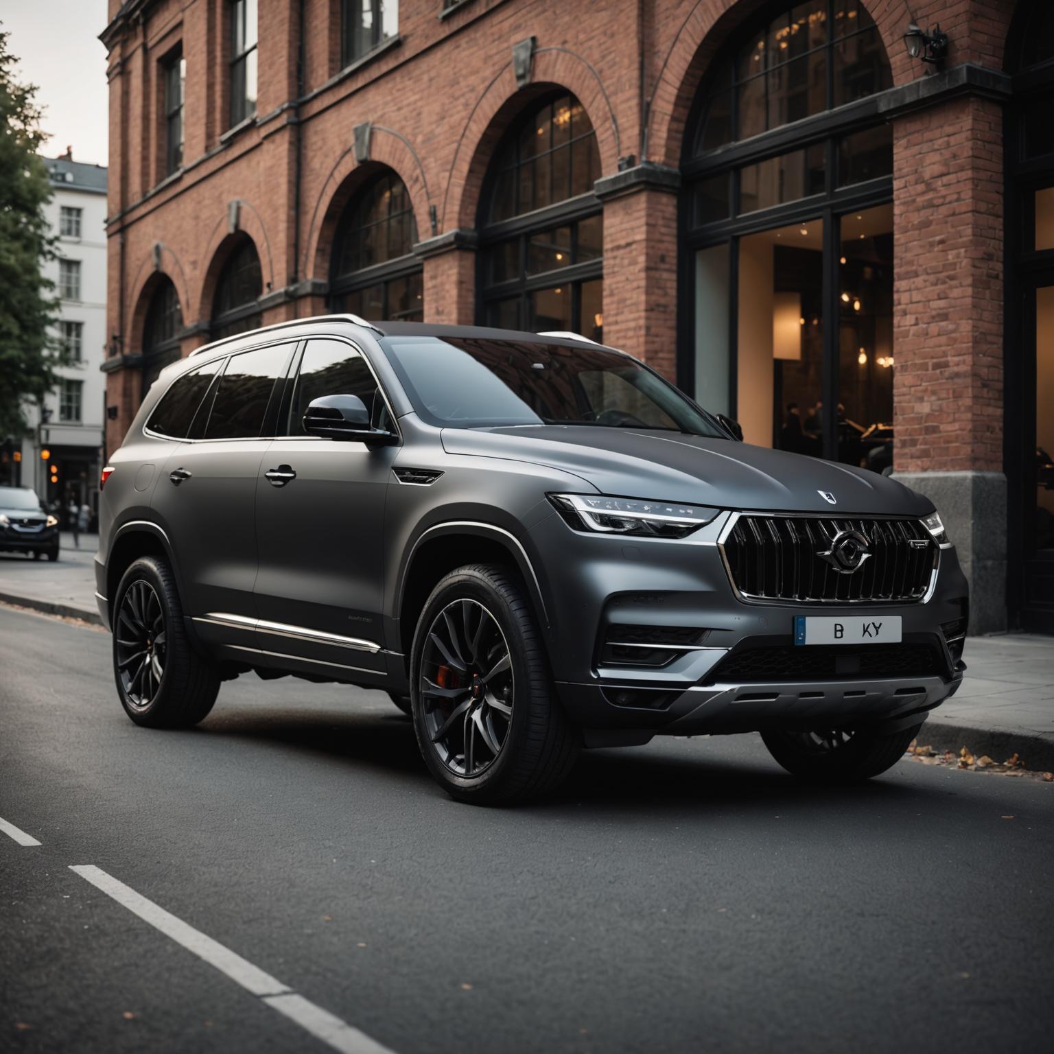 Matte gunmetal SUV finish