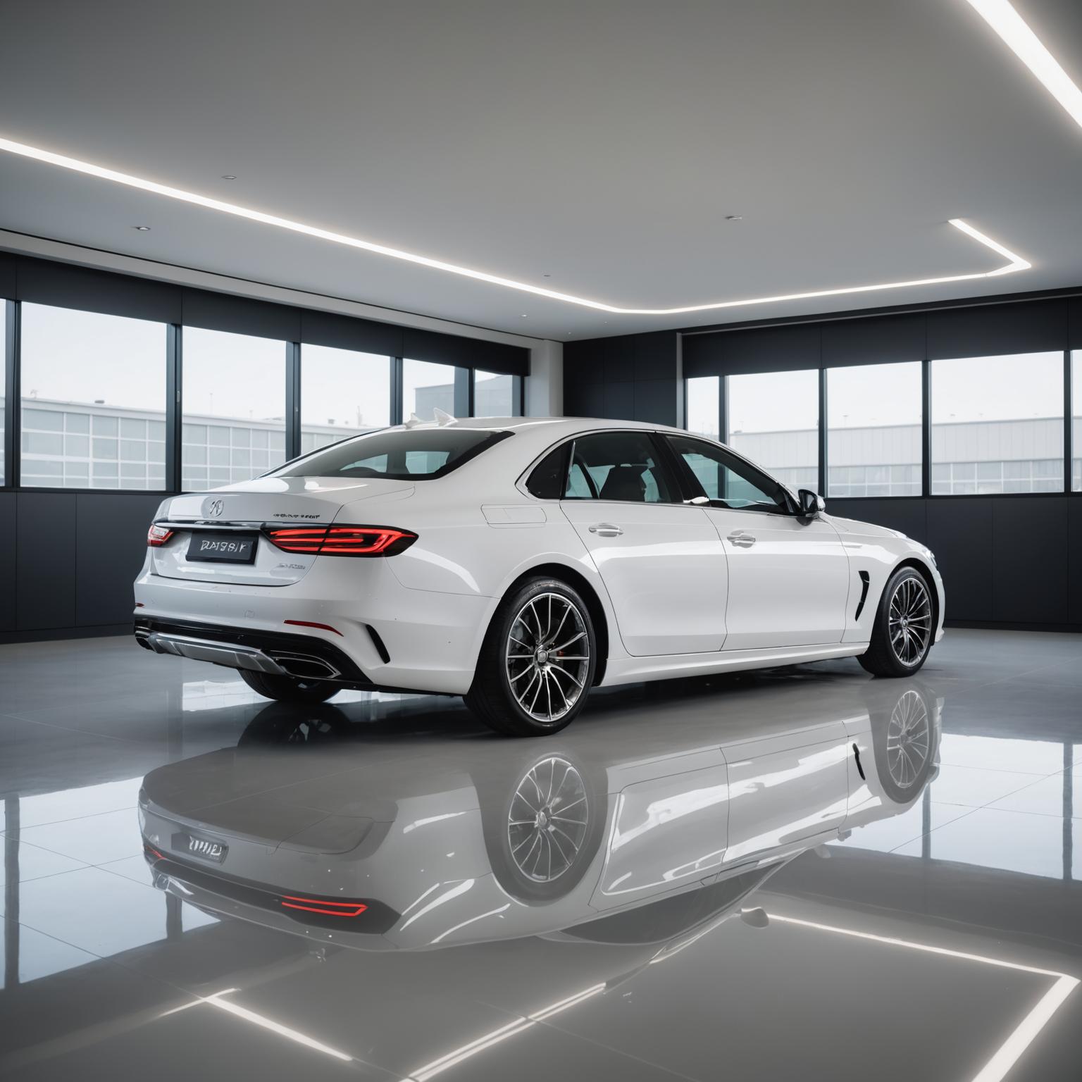 Pearl white executive saloon respray
